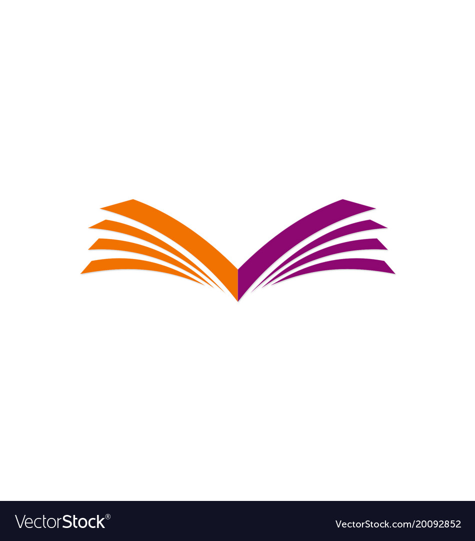 Open book letter v logo.