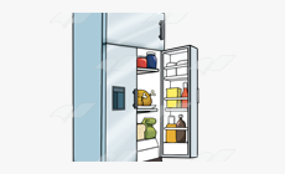 Refrigerator Clipart Open Door.