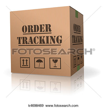 Stock Illustration of cardboard box order tracking k4698469.