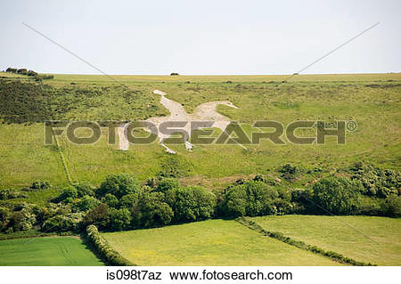 Pictures of Osmington white horse in dorset is098t7az.