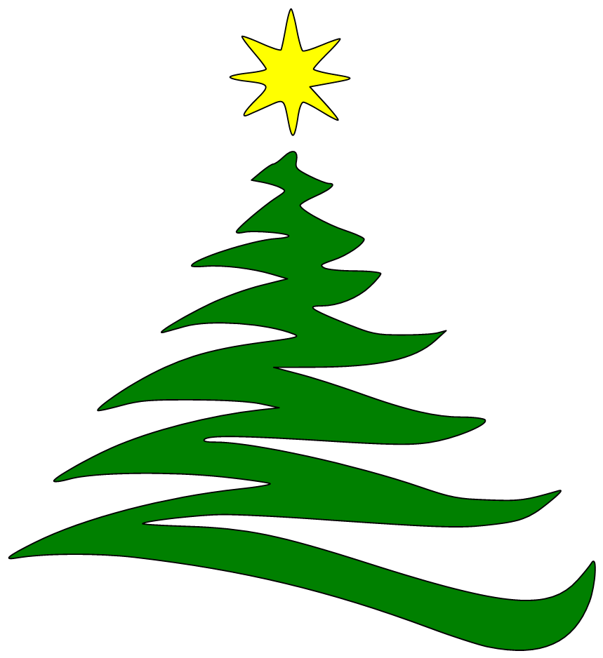 Christmas Tree Outline Clip Art.