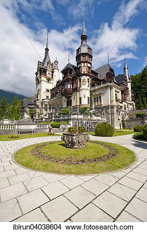 Stock Photo of "Peles castle, Sinaia, Romania, Europe.