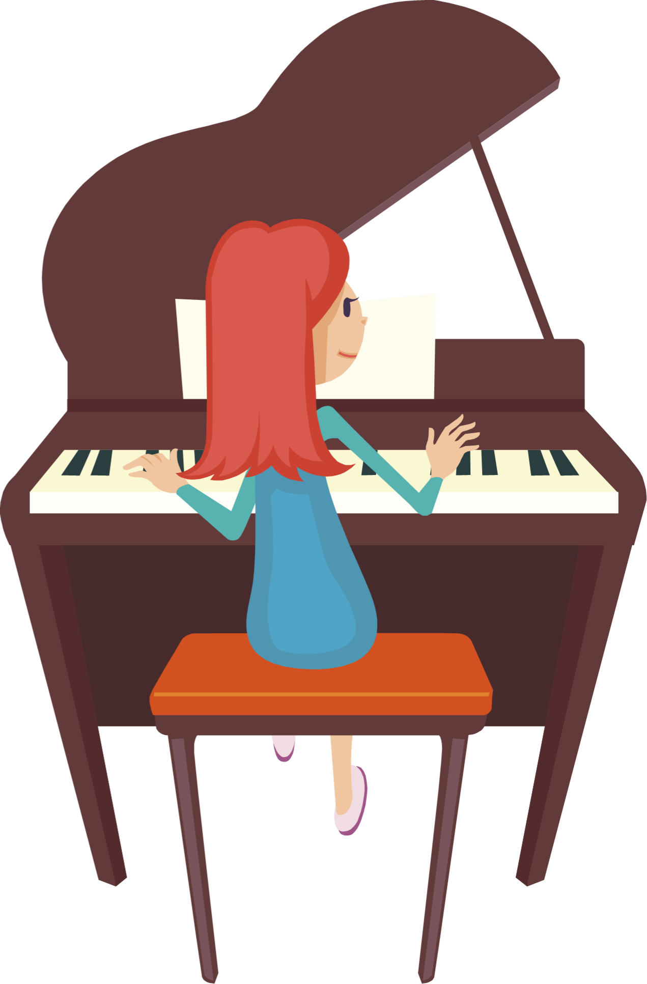 Piano lessons clipart.