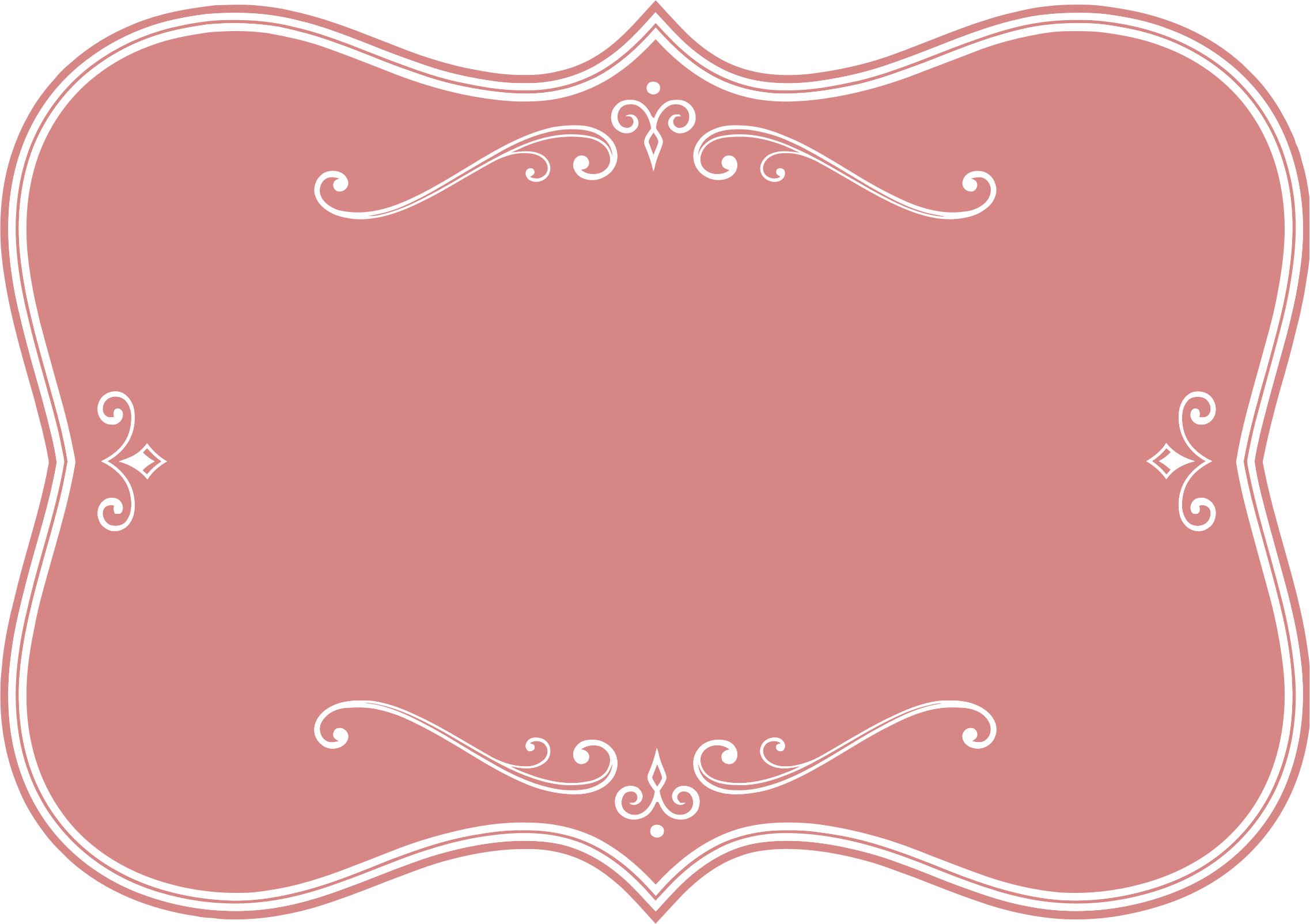 Flourishes Clipart Pink Vector Frame Png.