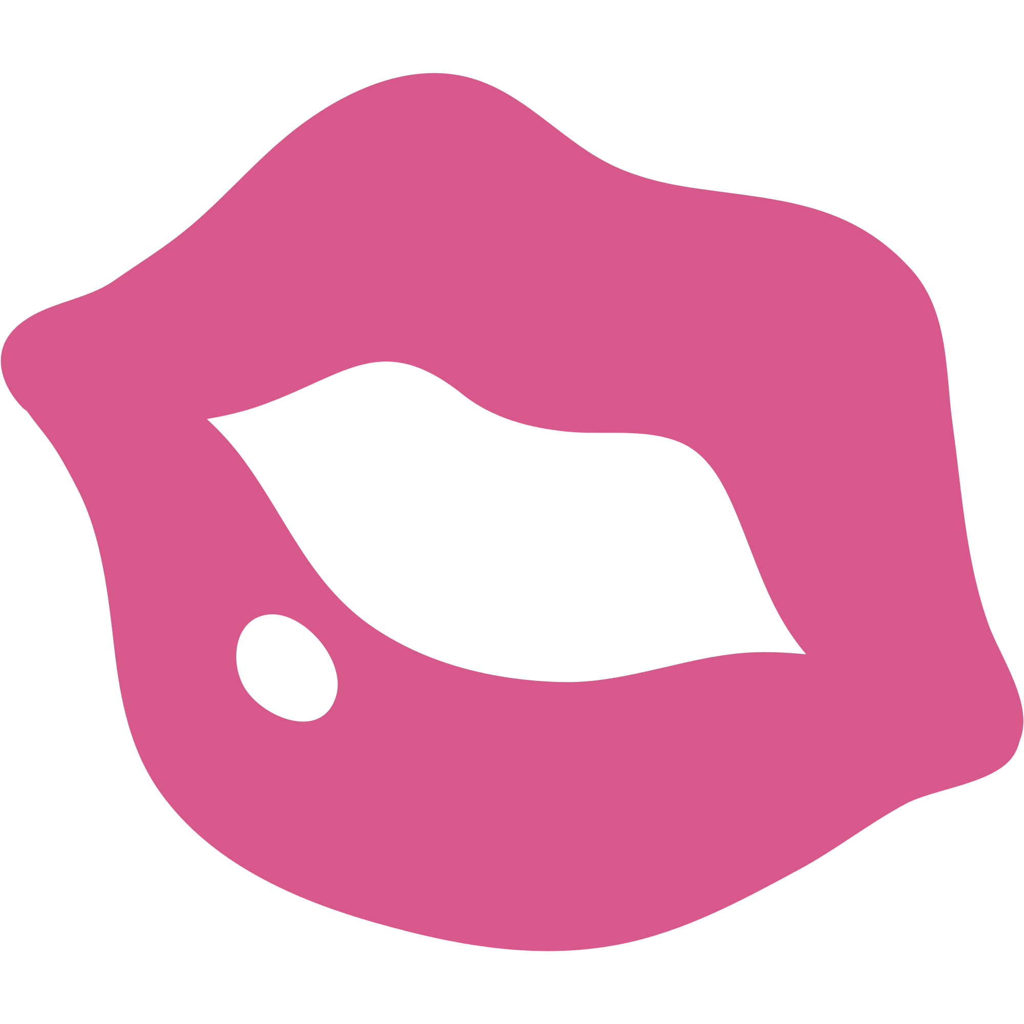 Emoticon Pink Kiss transparent PNG.