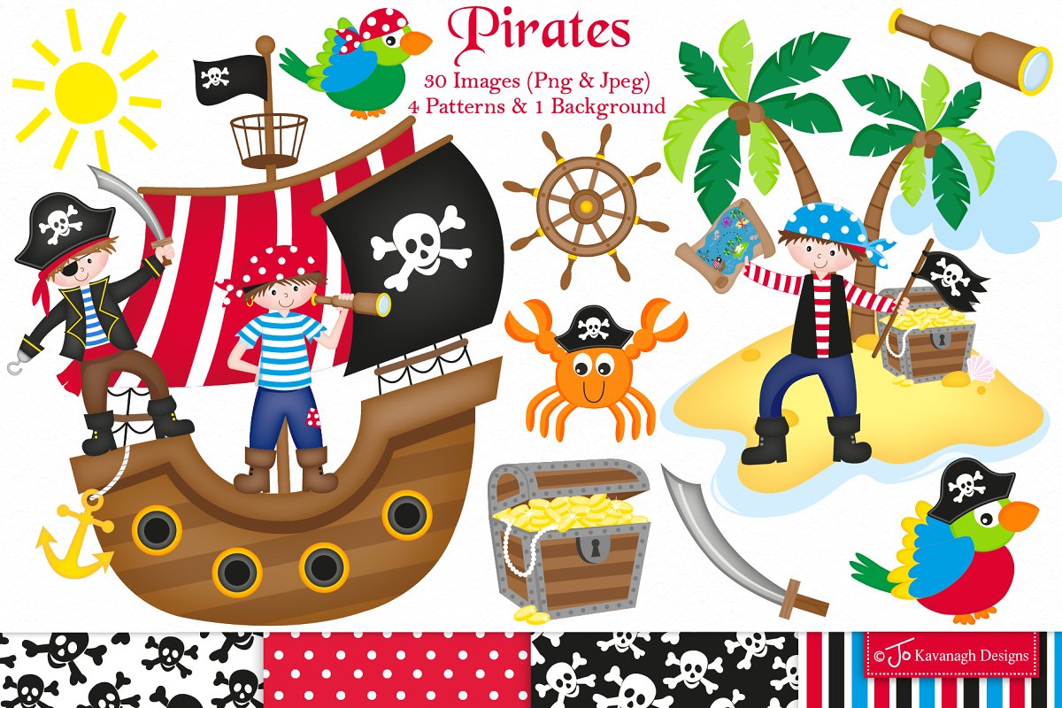 Pirate clipart, Pirates.