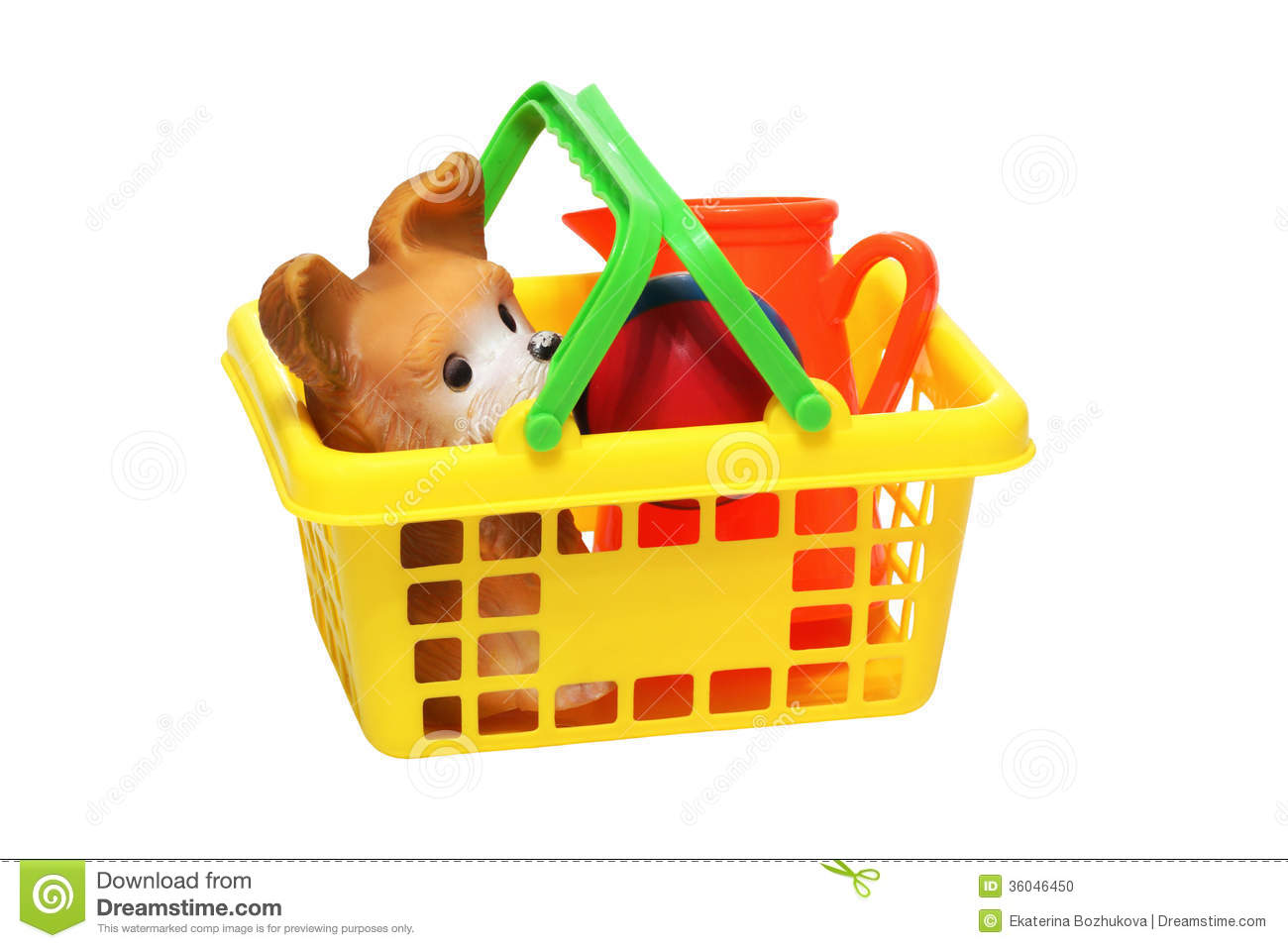 Toy basket clipart.