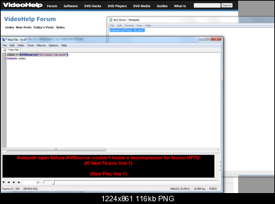 Avisynth open failure:AVIScouldn\'t locate a decompressor.