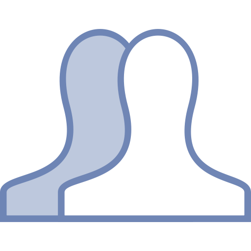 All, friends, Facebook icon.