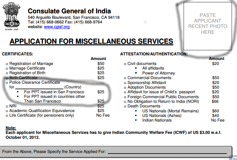 Question about Indian Embassy PCC and Medical form ?.