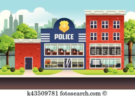 Police station Clipart Illustrations. 960 police station clip art.