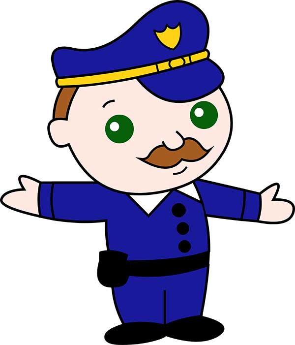 15+ Free Vector Police Cartoon Clipart.