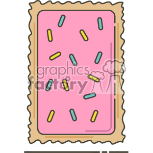 Pop tart flat vector icon design . Royalty.