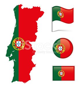 Portugal Map & Flag premium clipart.