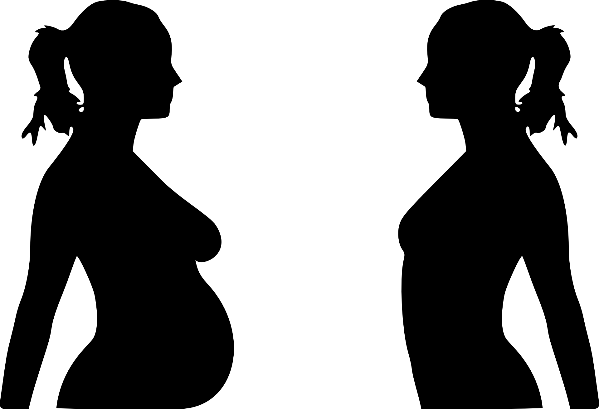 Free Silhouette Of Pregnant Woman Clipart, Download Free.