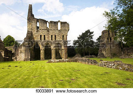 Stock Photography of England, Shropshire, Much Wenlock, priory.