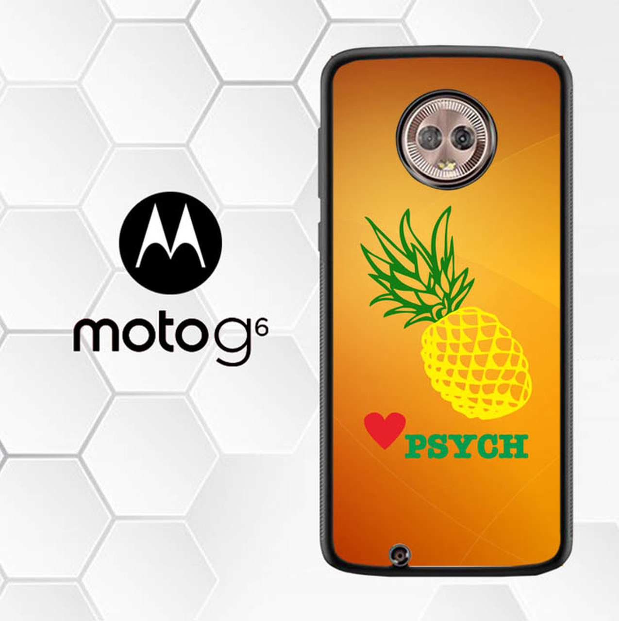 Psych Logo Brand O3073 Motorola Moto G6 Case.