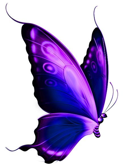 Purple and blue butterfly clipart.