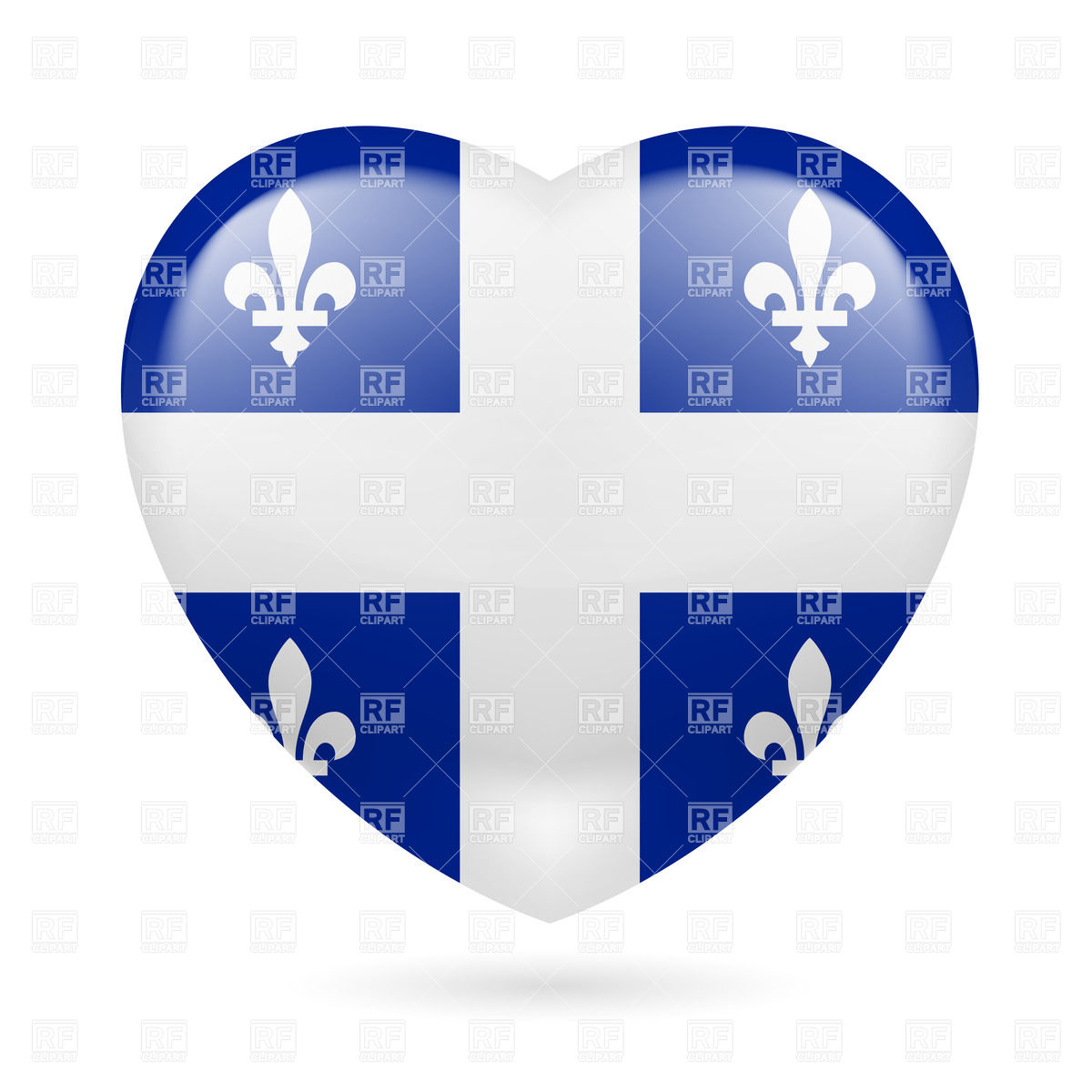 Flag of Quebec, province of Canada Vector Image #31042.