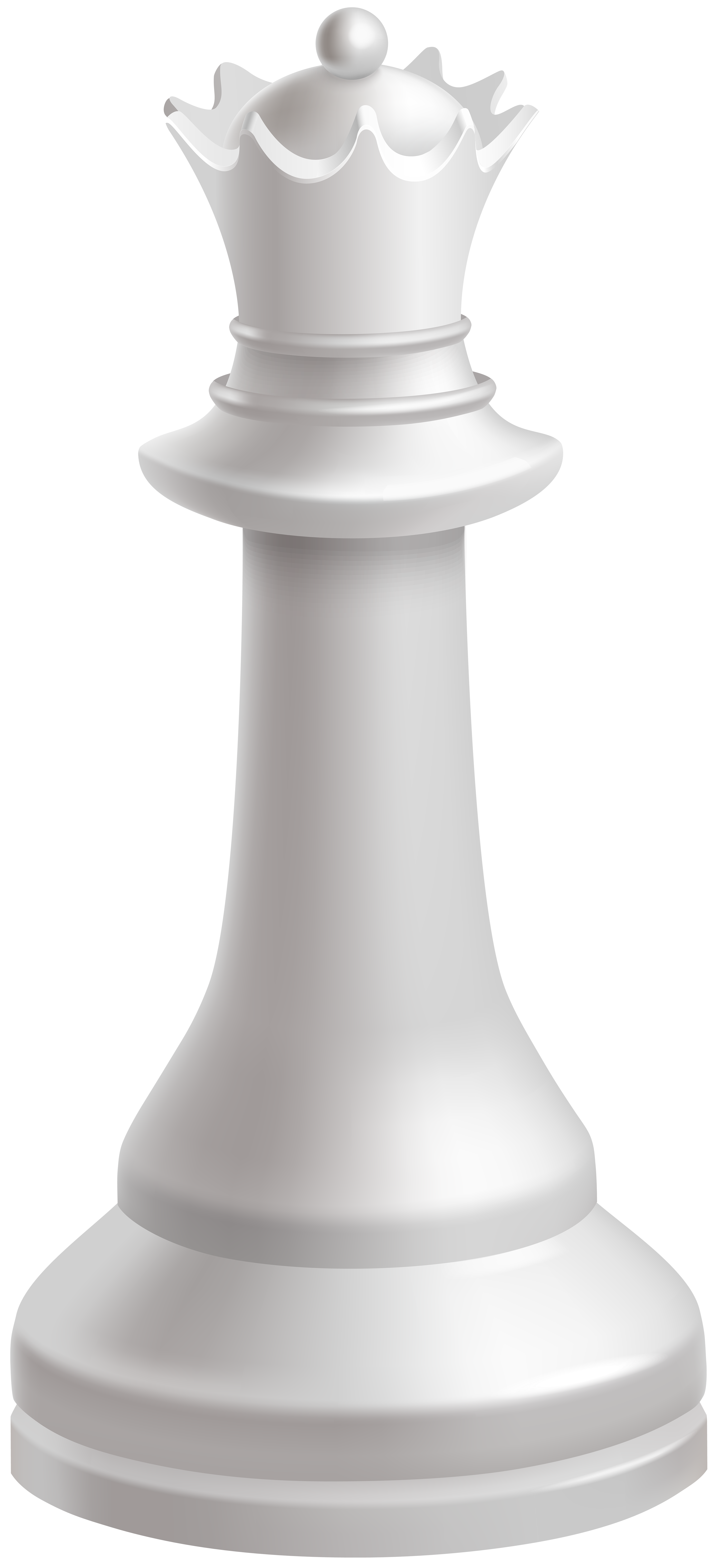 Queen White Chess Piece PNG Clip Art.