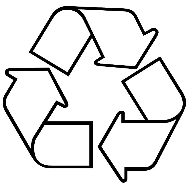 Recyclable vector eco symbol.