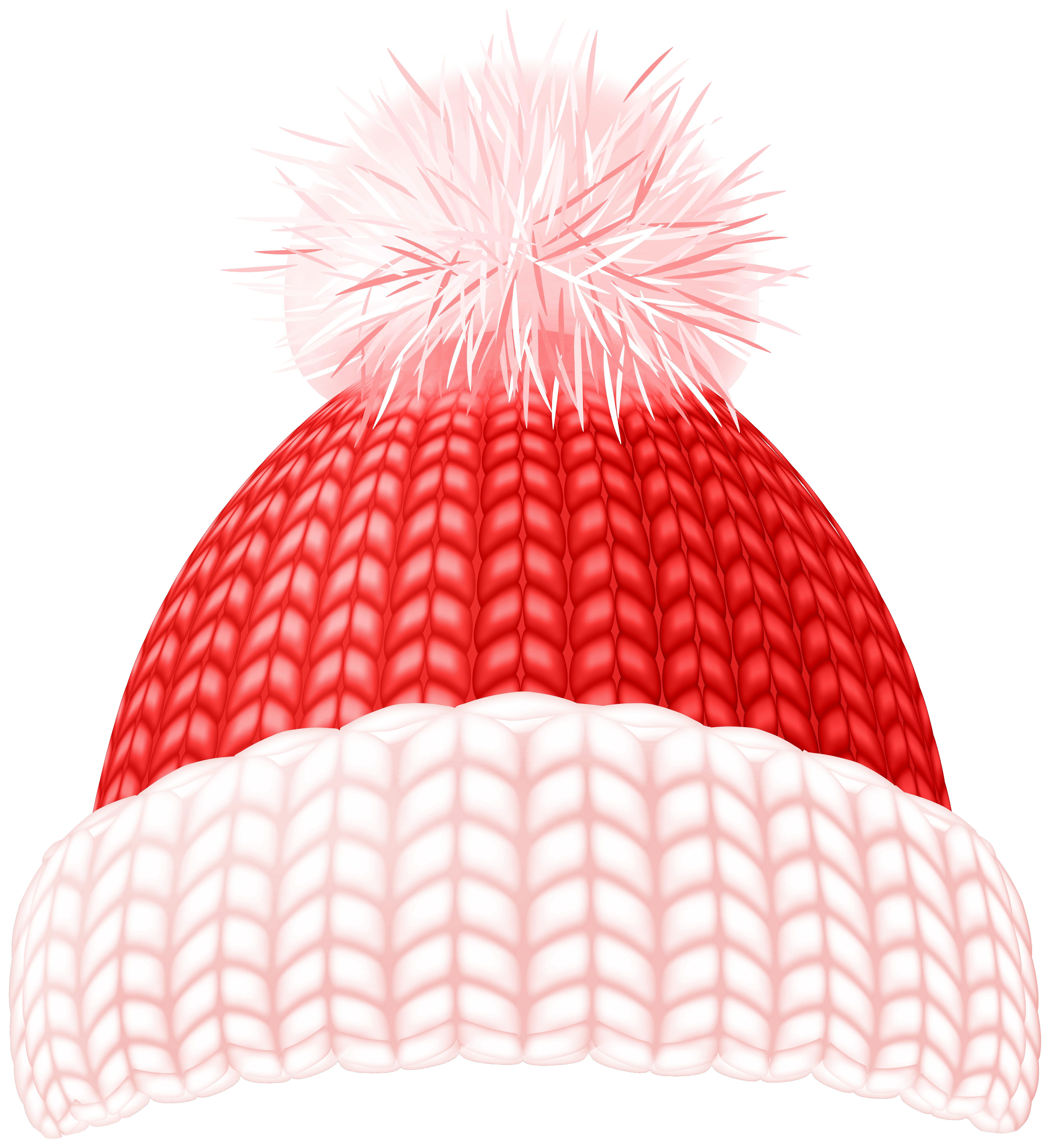 Red Winter Hat Clip Art Image.