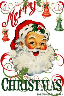 Sweet Magnolias Farm clip art Christmas Santa image for.