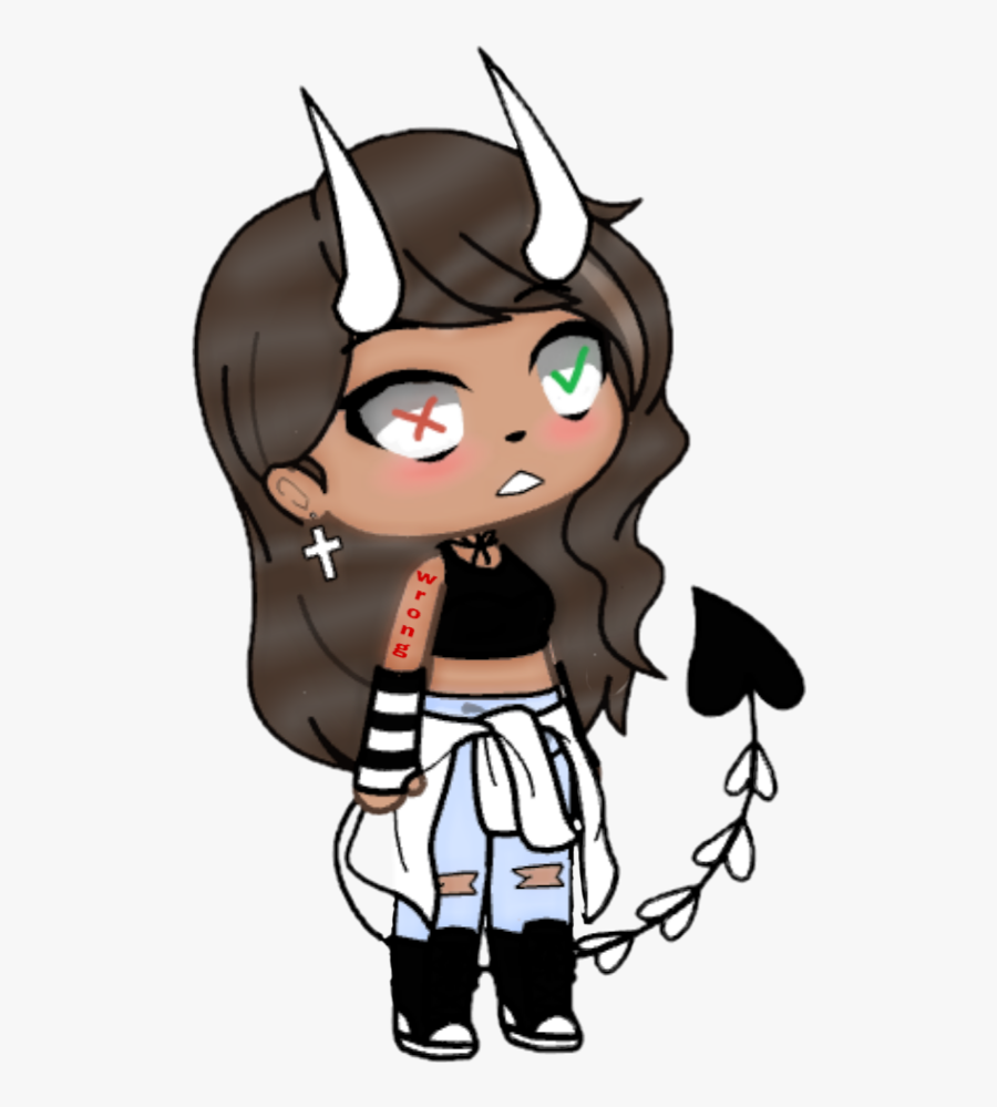 gachalife #girl #error #wrong #right #devil #shook.