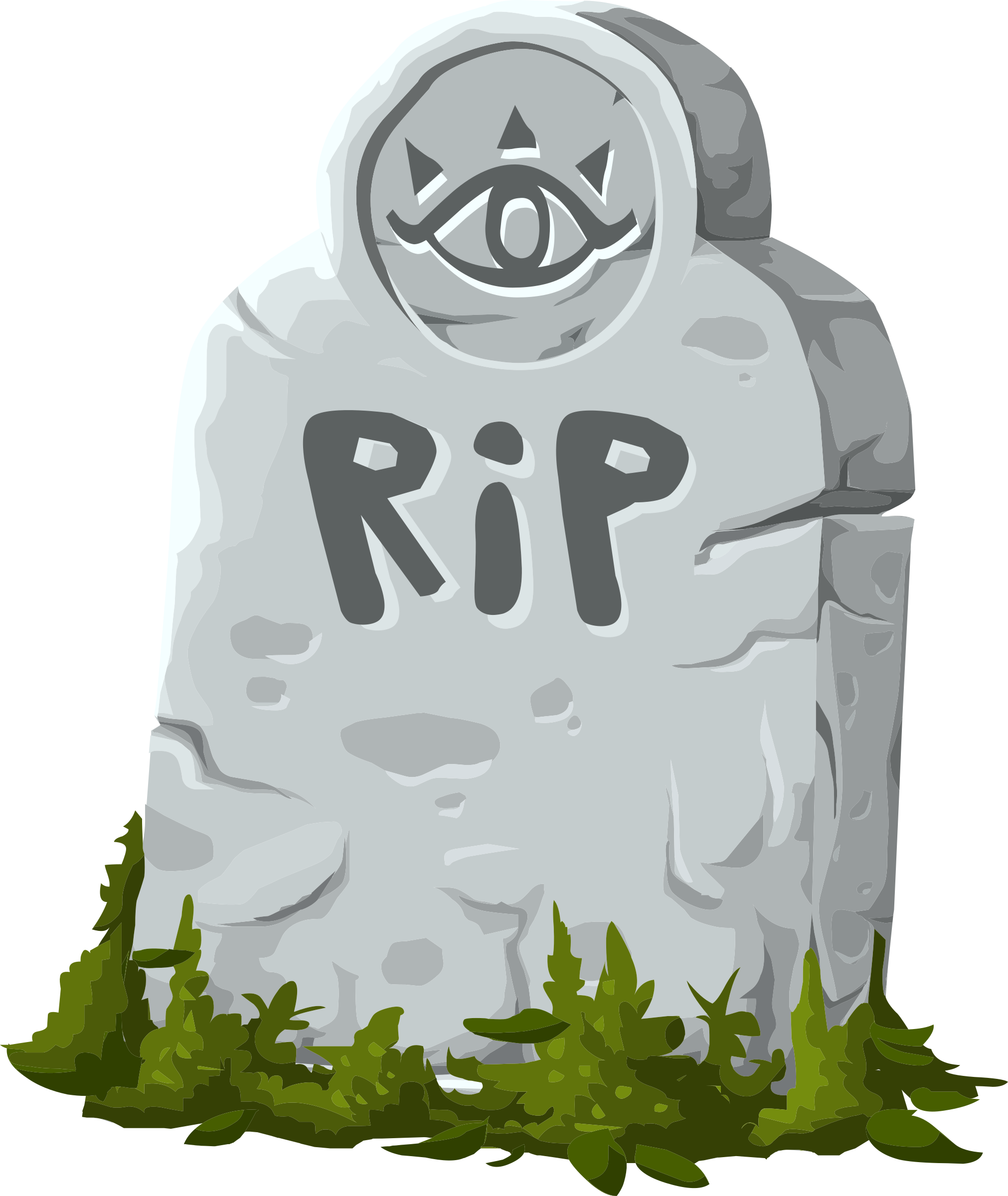 Rip Gravestone Marker Vector Clipart image.