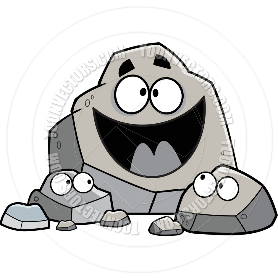 Cartoon rocks clipart.