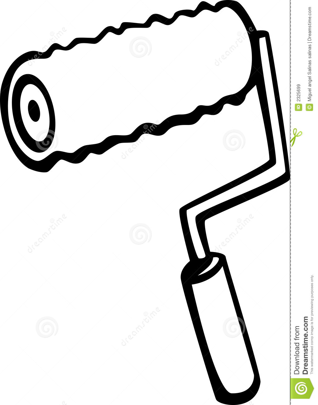 Paint roller vector.