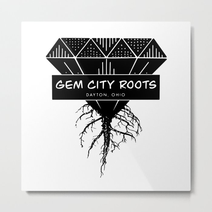 Gem City Roots Logo Metal Print by nikkifrancis.