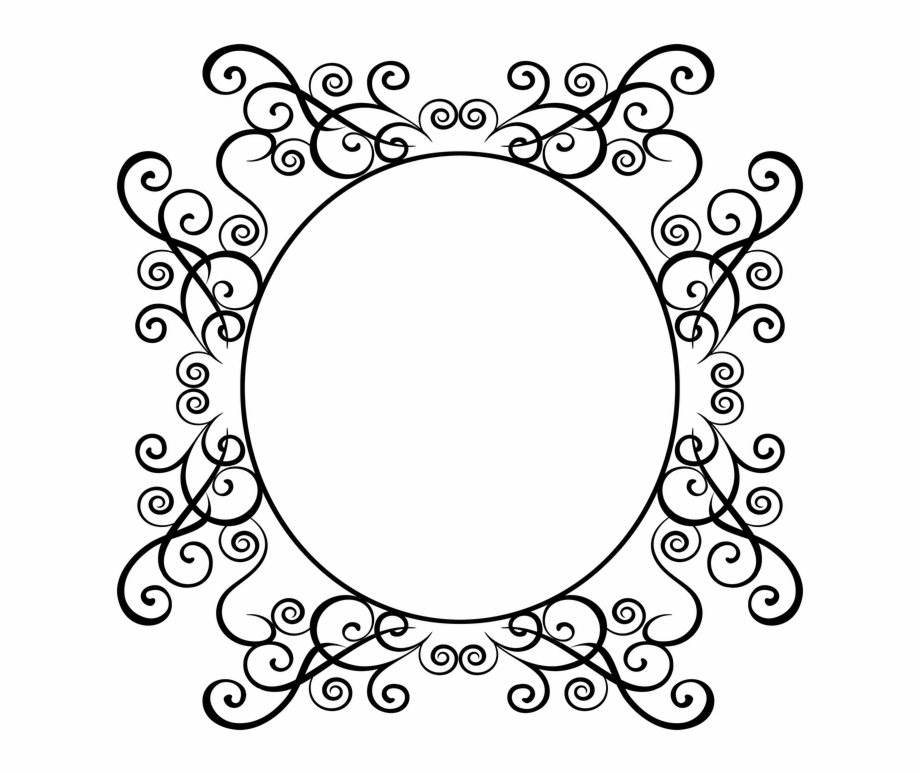 Henna Floral Round Designs Photo Transparent Flourish Frame.