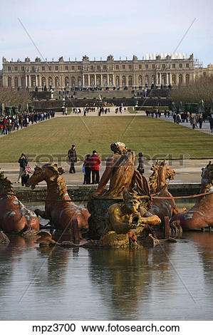 Stock Photography of Bronze statue in pond of gardens, Royal.