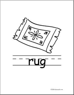 Clip Art Black And White Rug Clipart #131010.