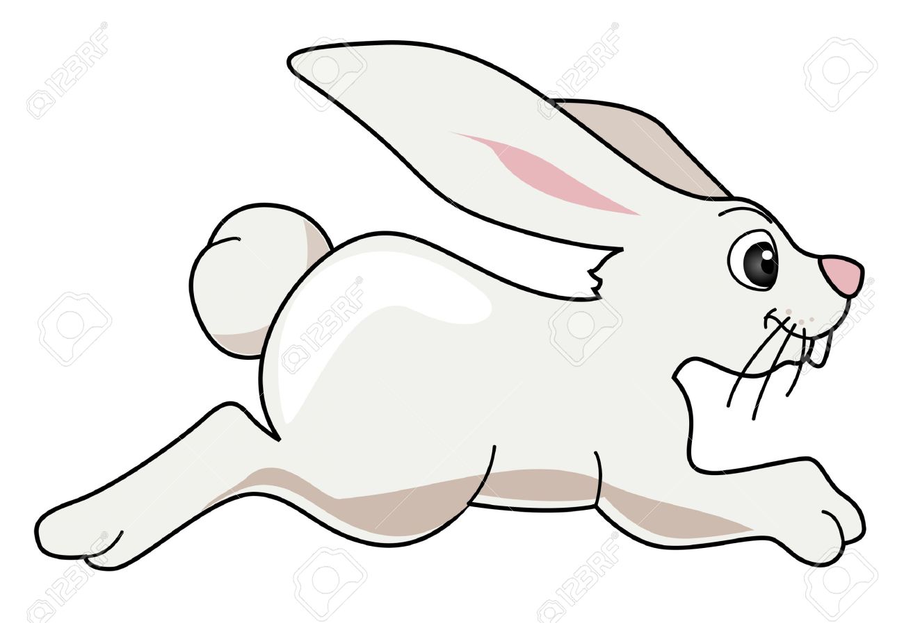 Hare Running Clipart.