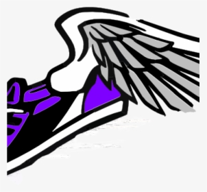 Track Shoe Wings Clipart And Field Running Shoes Black.