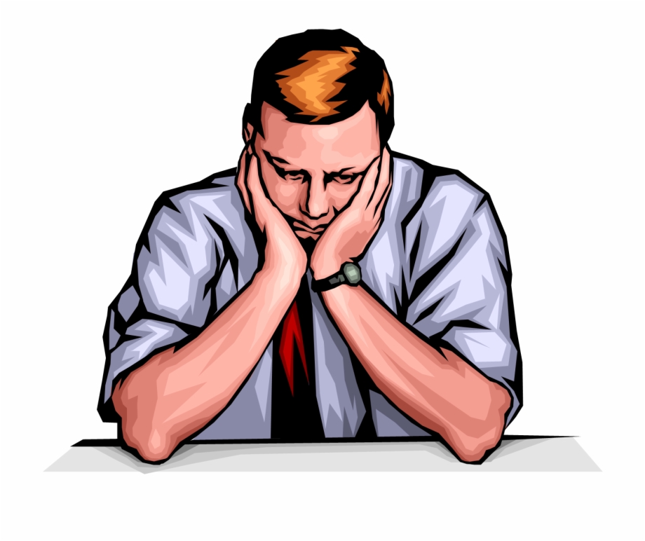 Bored Man Clipart.