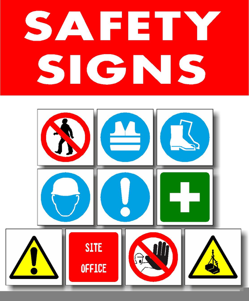 Industrial Safety Signs And Symbols Clipart.