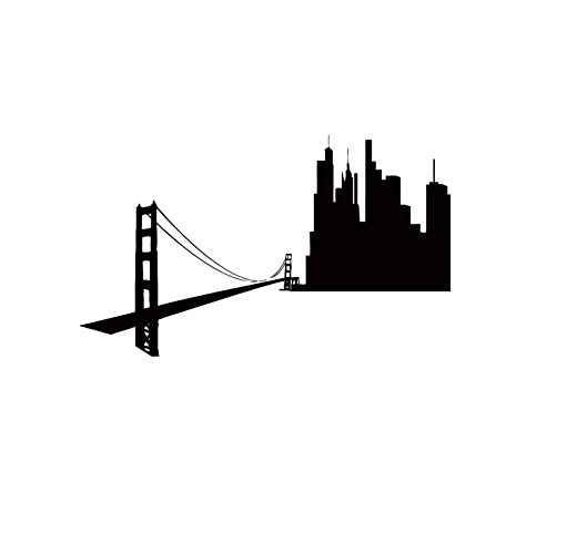 Amazon.com: Wall Decals San Francisco SF City Skyline.