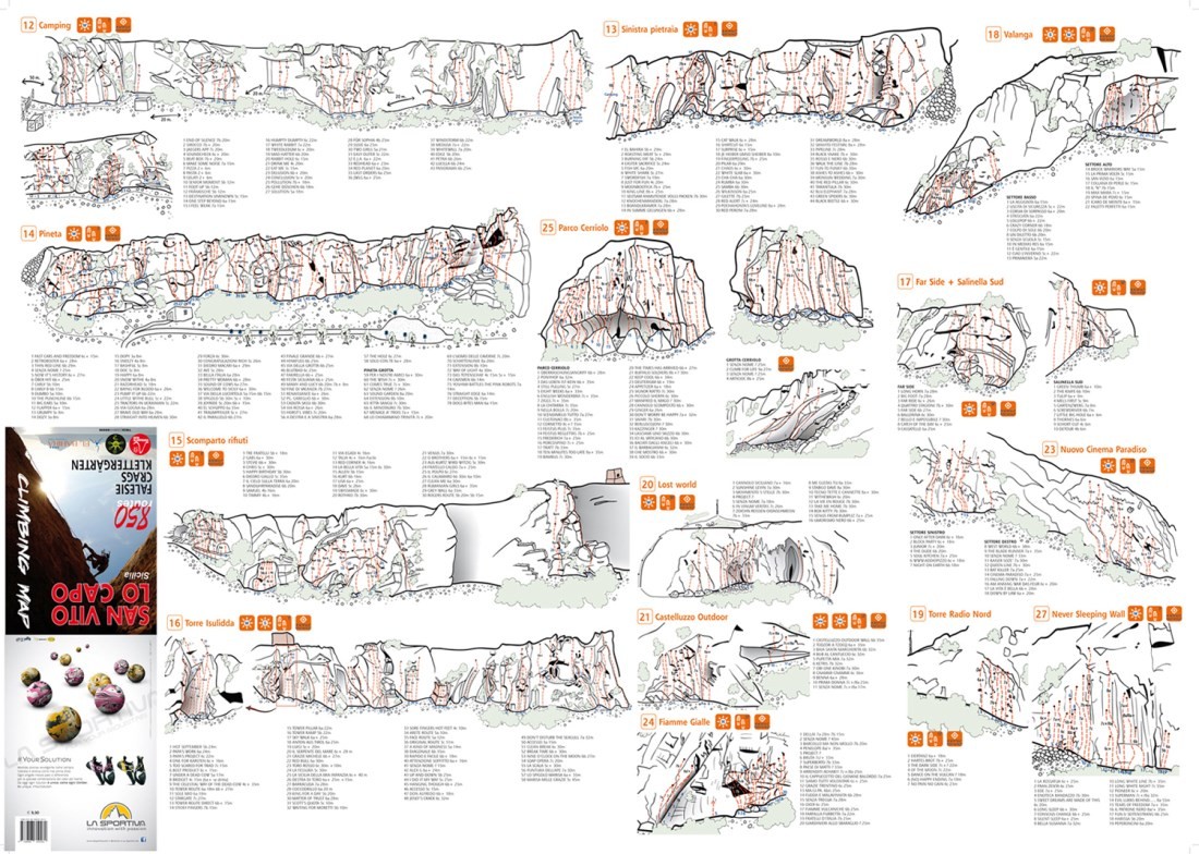 Versante Sud San Vito Lo Capo climbing guidebook.