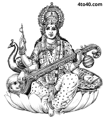 Download Free png Maa Saraswati.