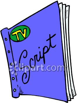 Television and script clipart image.