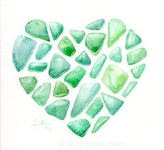 Sea Glass Clipart.