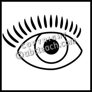 Clip Art: Senses 1 Sight B&W.