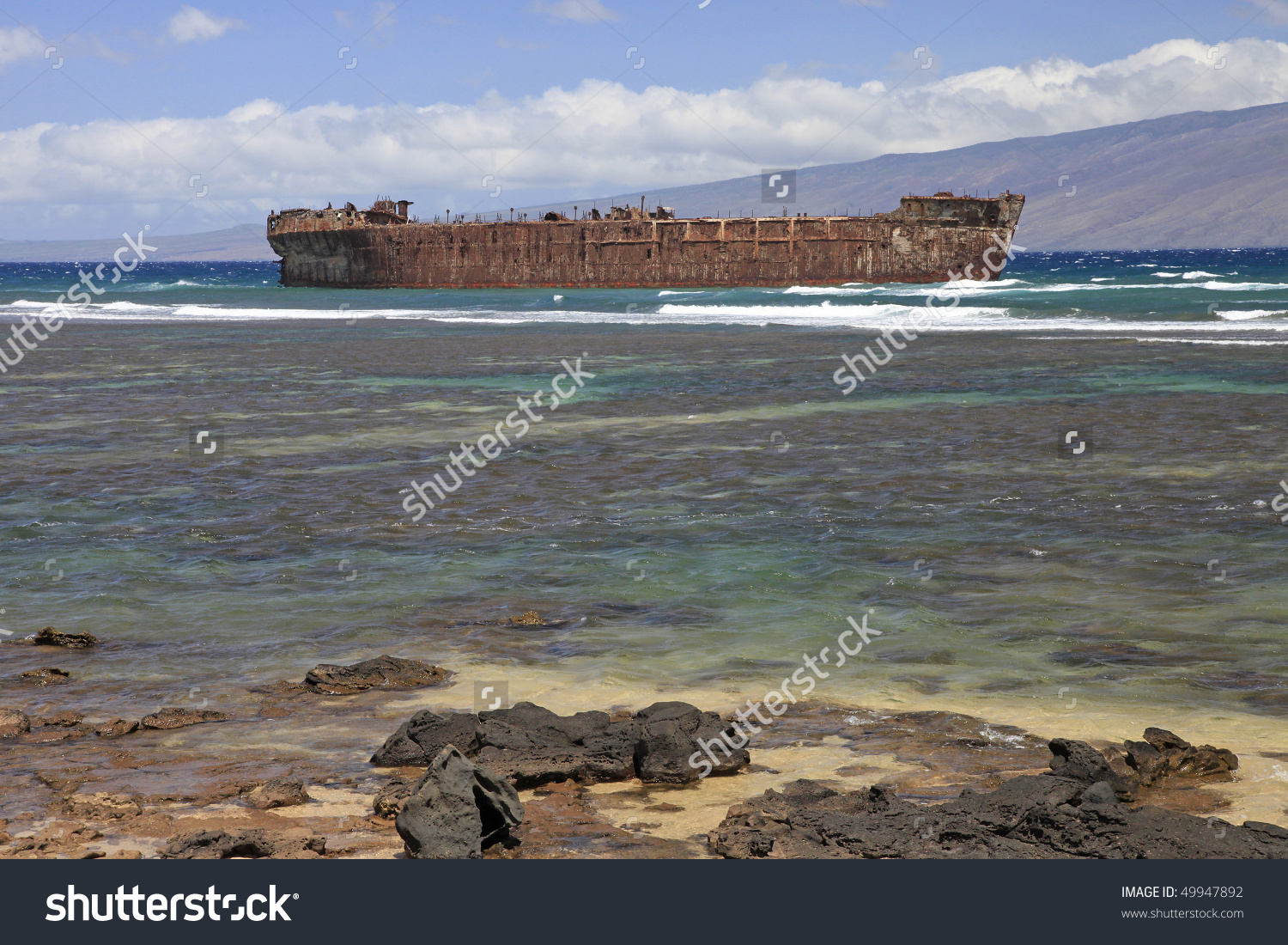 Shipwrecks On the Beach Clip Art.