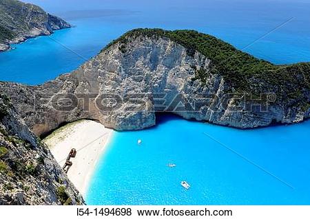 Pictures of Shipwreck Navagio Beach Zakynthos Greece Ionian Sea.