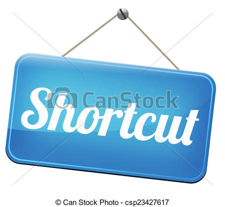 Clipart of shortcut short route cut distance fast easy way bypass.