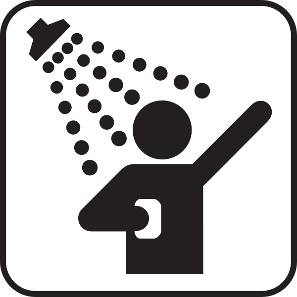 Taking A Shower Clipart.