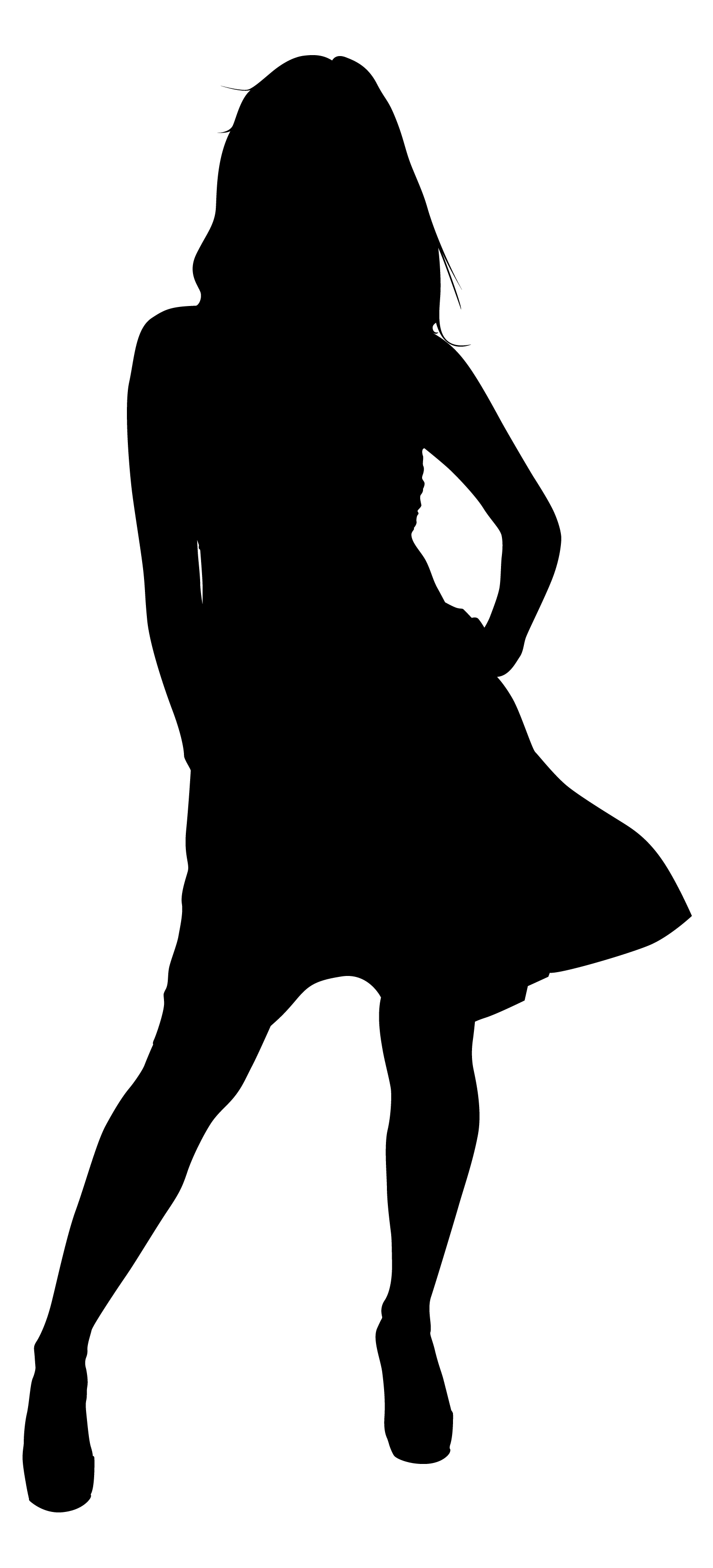 Teenage Girl Silhouette Clip Art